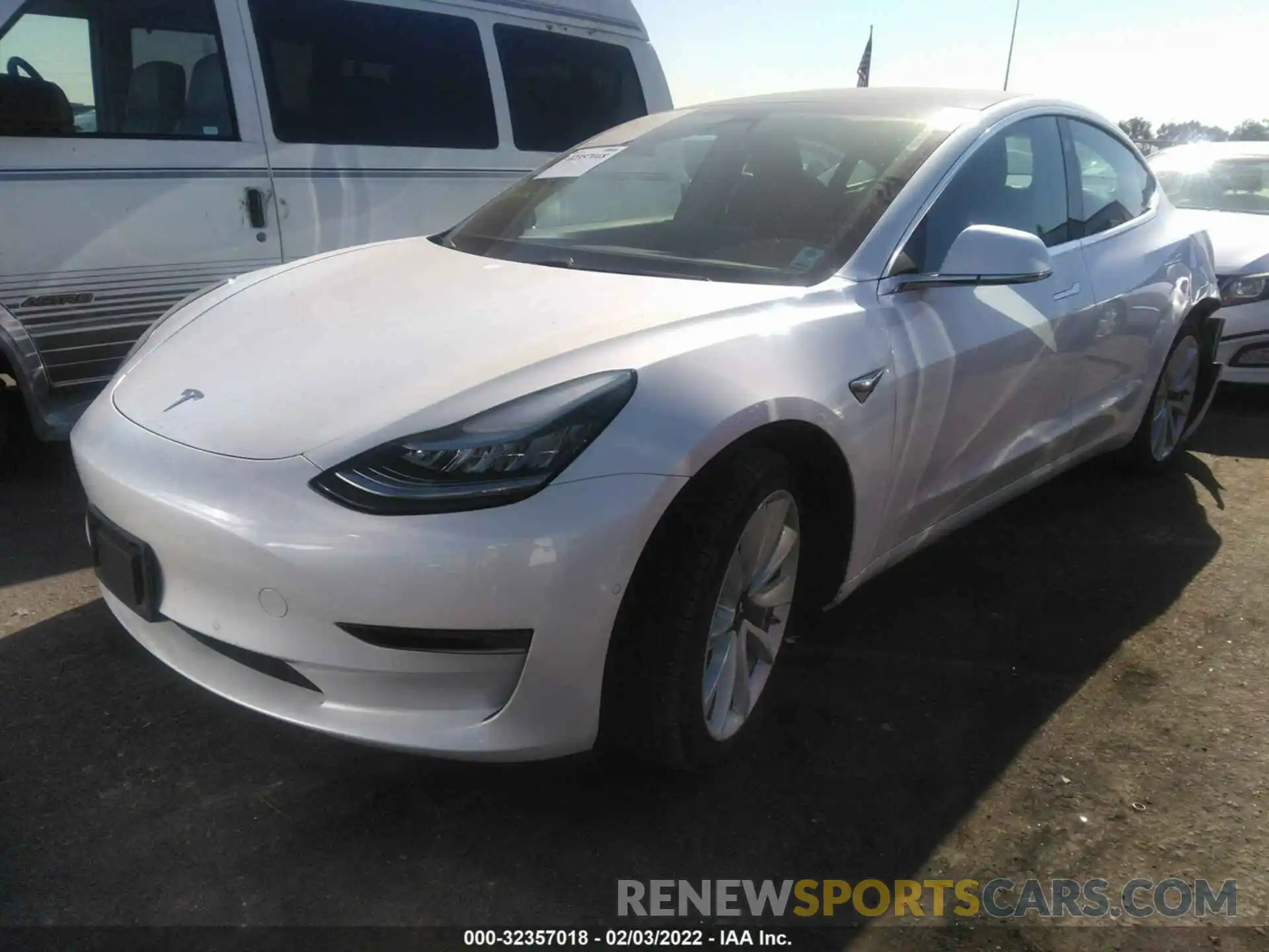 2 Photograph of a damaged car 5YJ3E1EA3LF634141 TESLA MODEL 3 2020