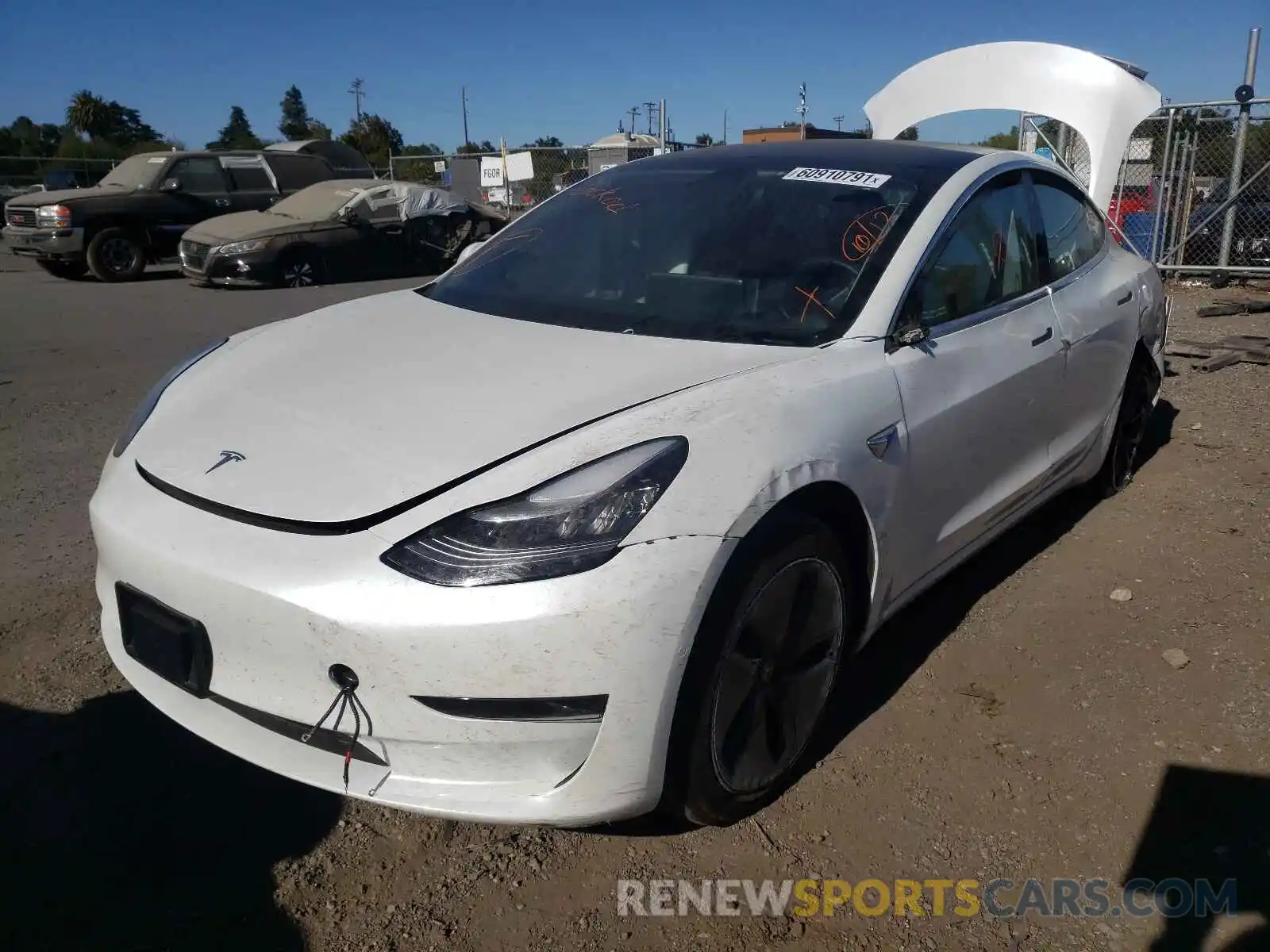 2 Photograph of a damaged car 5YJ3E1EA3LF644751 TESLA MODEL 3 2020