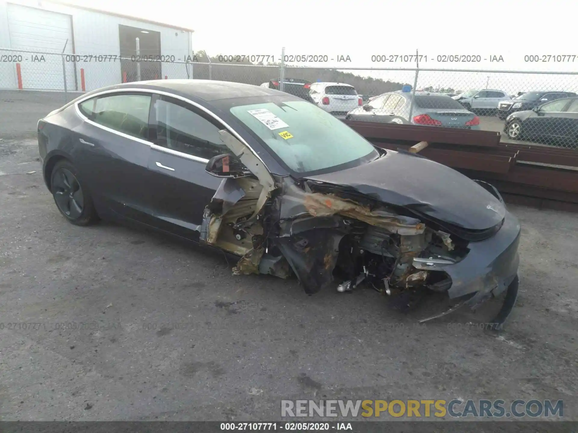 1 Photograph of a damaged car 5YJ3E1EA3LF645592 TESLA MODEL 3 2020