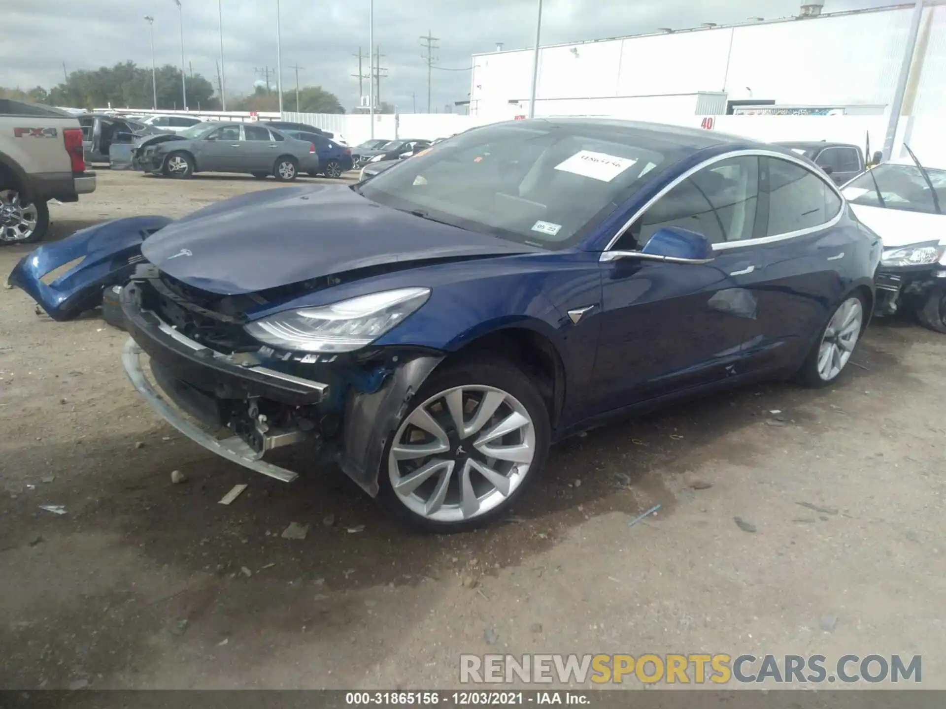 2 Photograph of a damaged car 5YJ3E1EA3LF661310 TESLA MODEL 3 2020