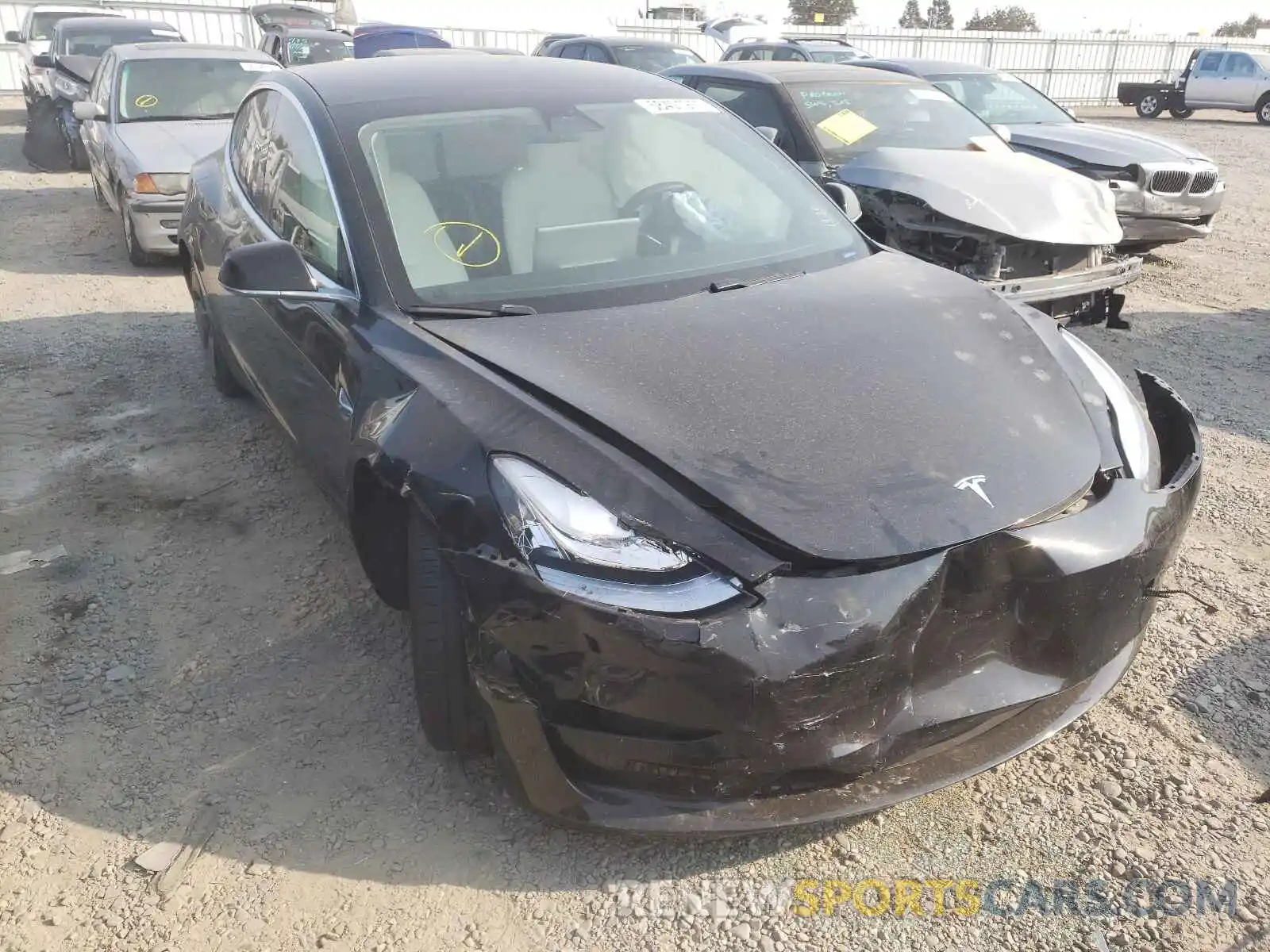 1 Photograph of a damaged car 5YJ3E1EA3LF662019 TESLA MODEL 3 2020