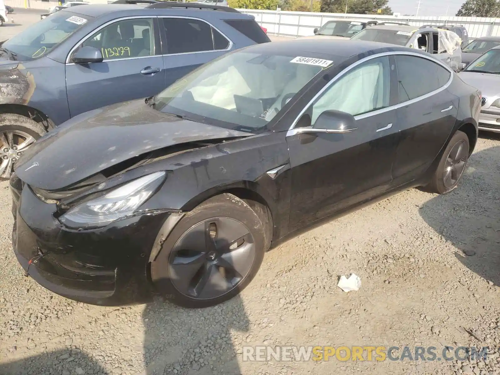 2 Photograph of a damaged car 5YJ3E1EA3LF662019 TESLA MODEL 3 2020