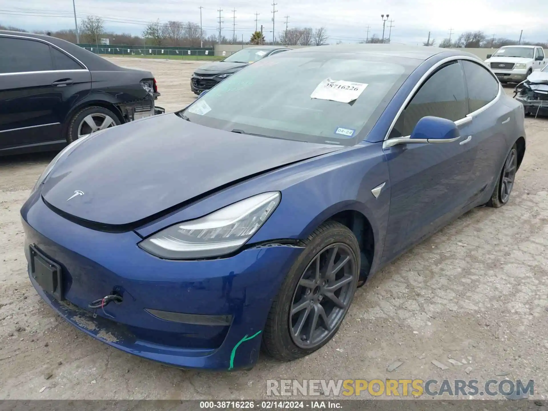 2 Photograph of a damaged car 5YJ3E1EA3LF705967 TESLA MODEL 3 2020