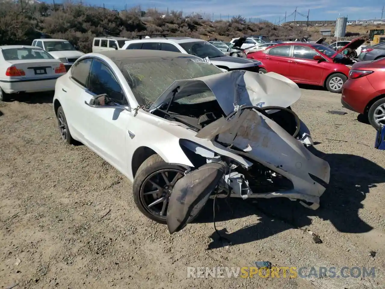 1 Photograph of a damaged car 5YJ3E1EA3LF709937 TESLA MODEL 3 2020