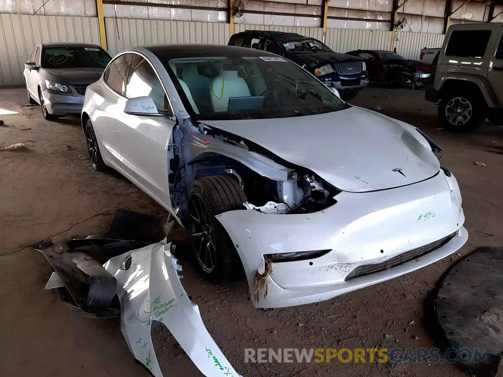 1 Photograph of a damaged car 5YJ3E1EA3LF710022 TESLA MODEL 3 2020