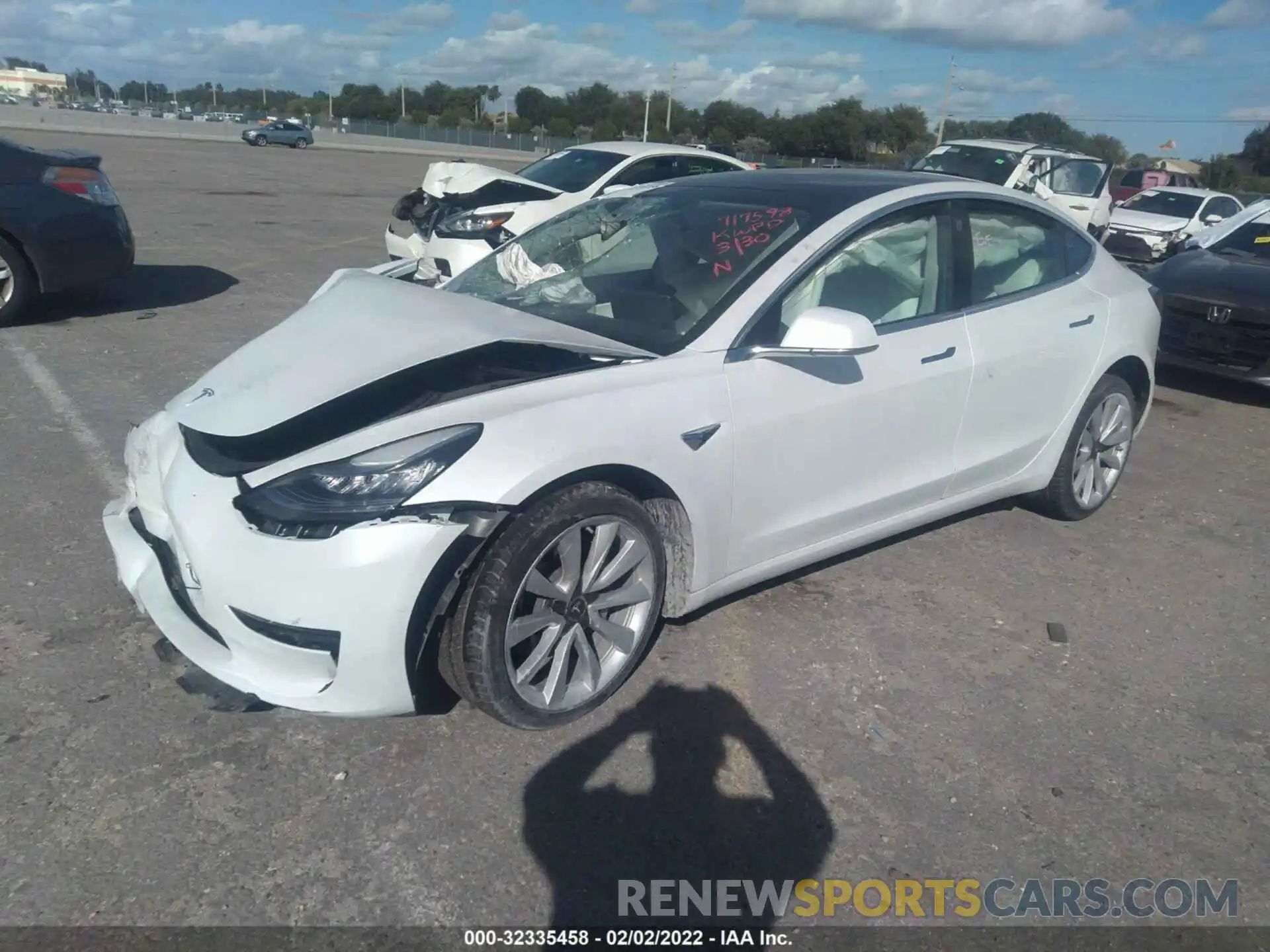 2 Photograph of a damaged car 5YJ3E1EA3LF717598 TESLA MODEL 3 2020