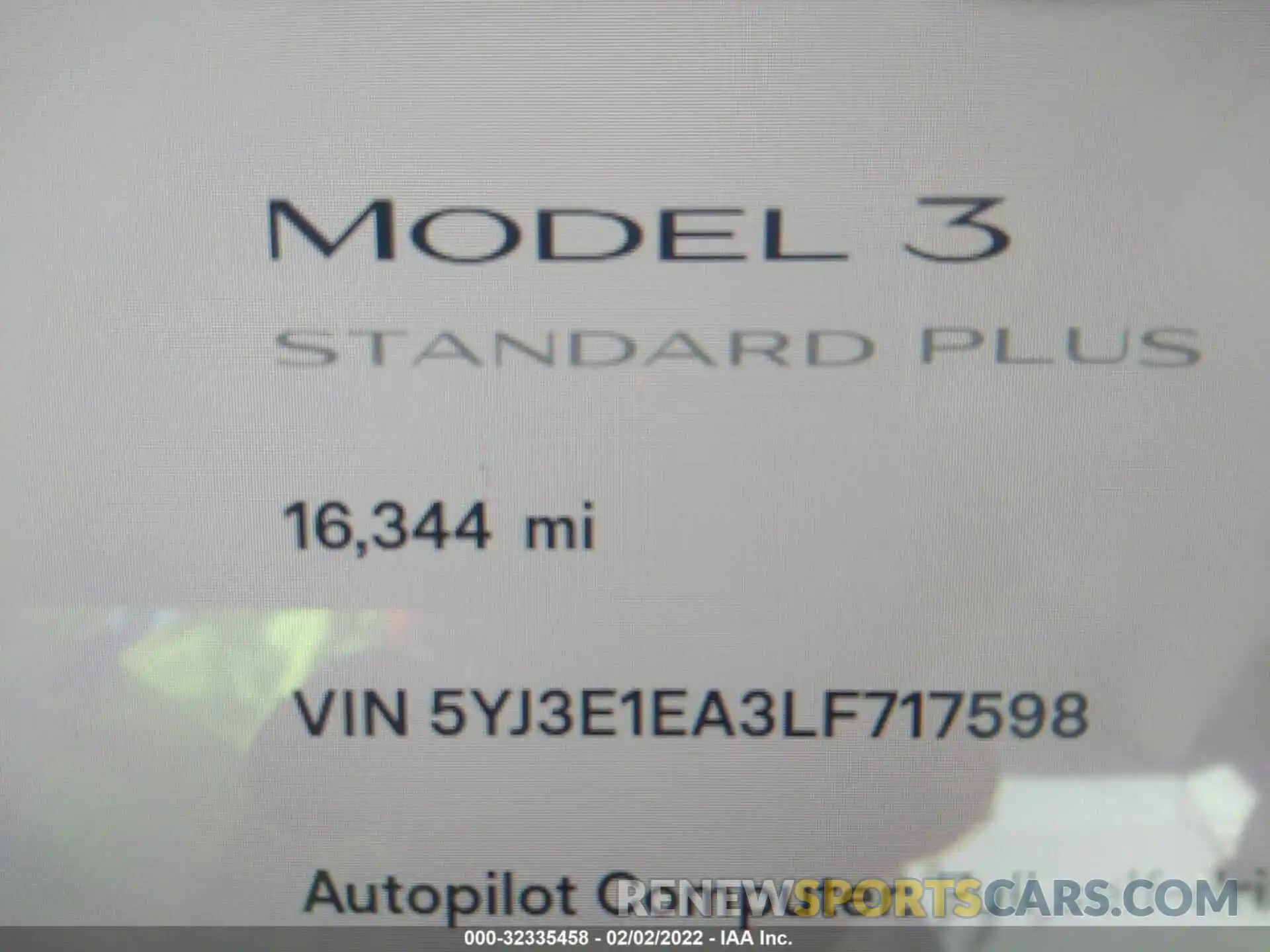 7 Фотография поврежденного автомобиля 5YJ3E1EA3LF717598 TESLA MODEL 3 2020