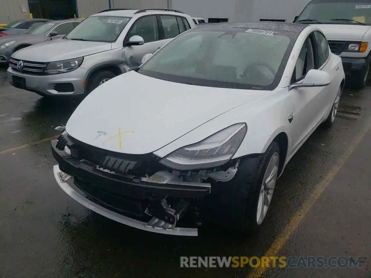 2 Photograph of a damaged car 5YJ3E1EA3LF717715 TESLA MODEL 3 2020