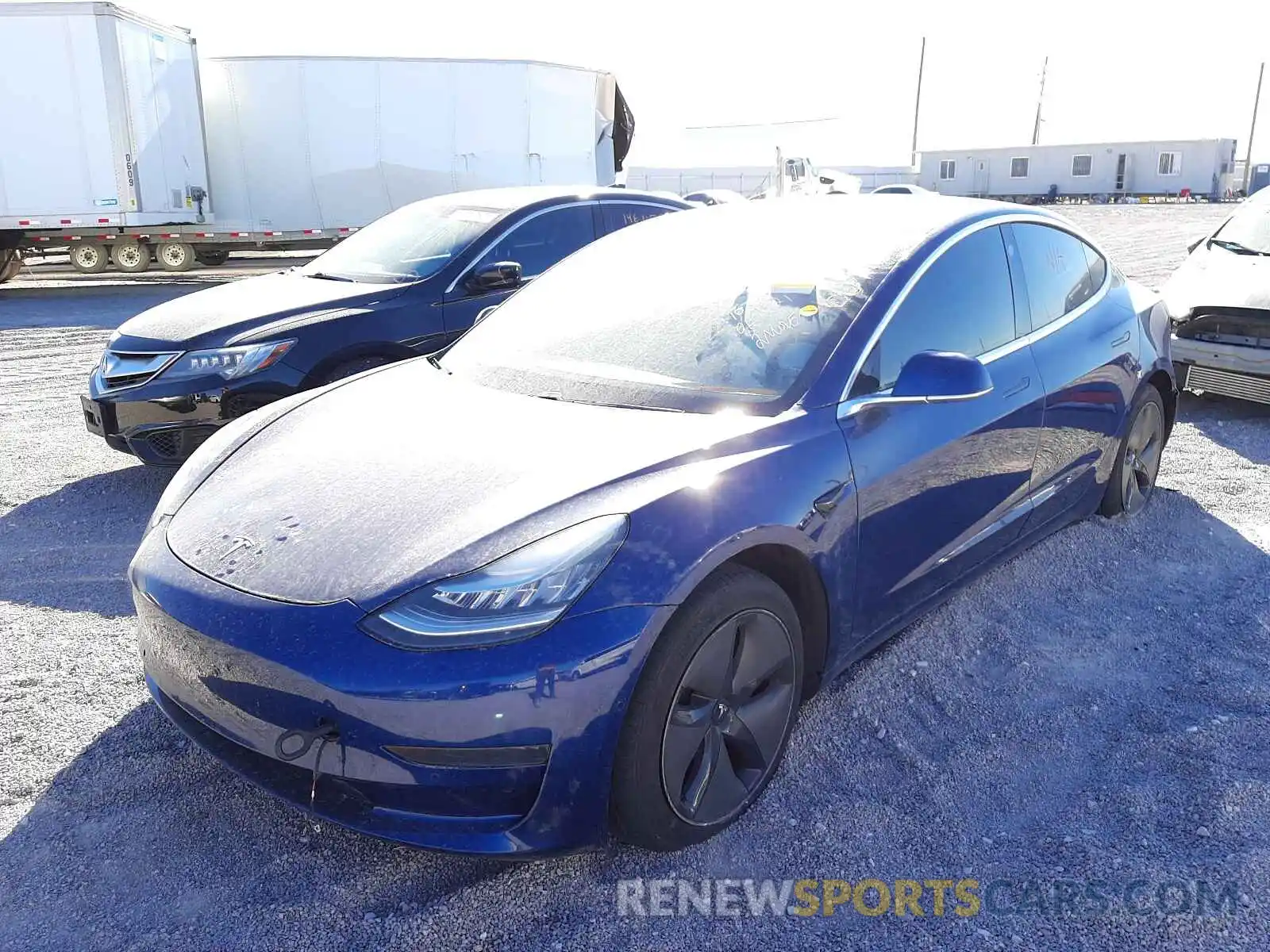 2 Photograph of a damaged car 5YJ3E1EA3LF718041 TESLA MODEL 3 2020