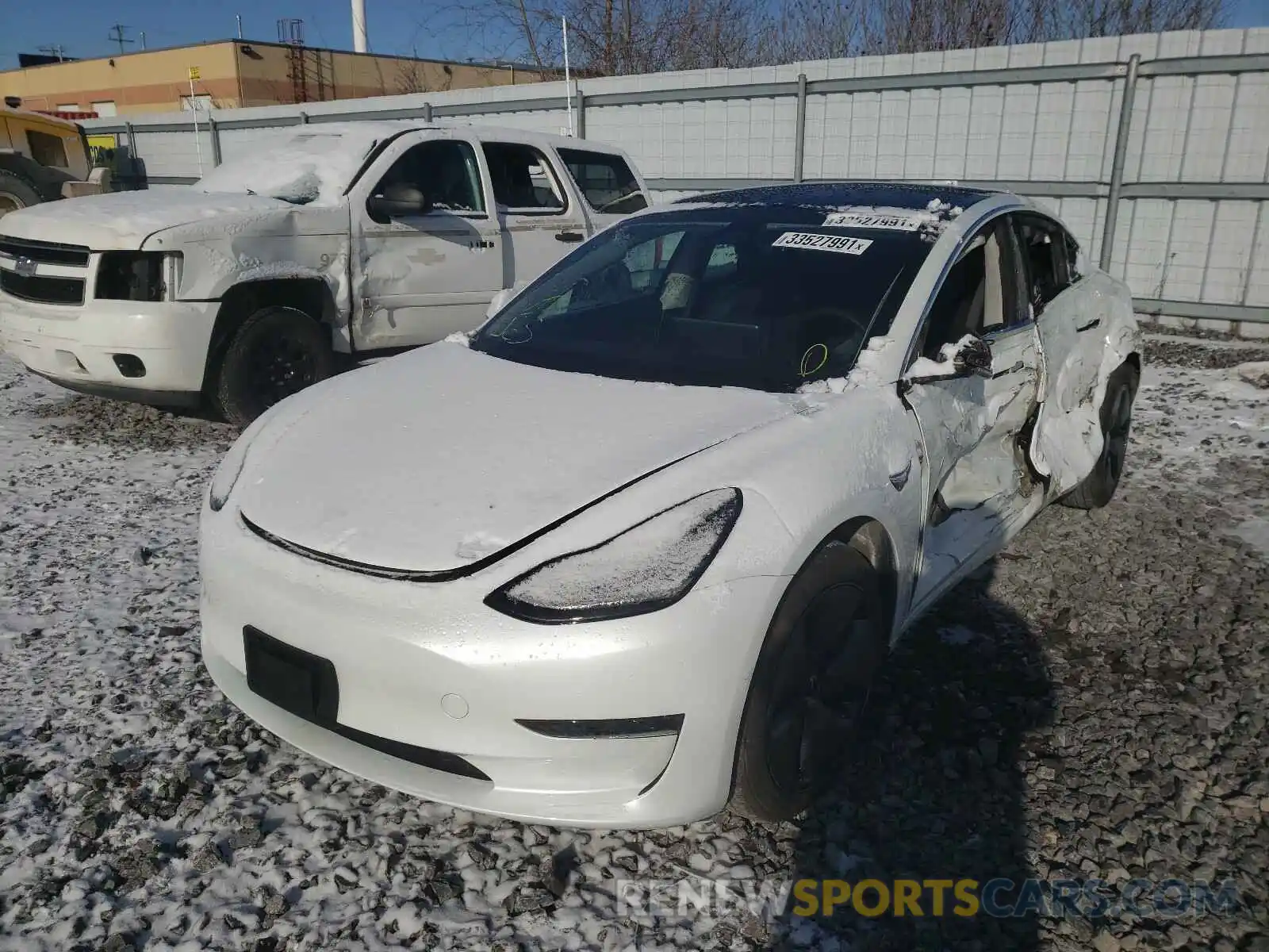 2 Photograph of a damaged car 5YJ3E1EA3LF720677 TESLA MODEL 3 2020