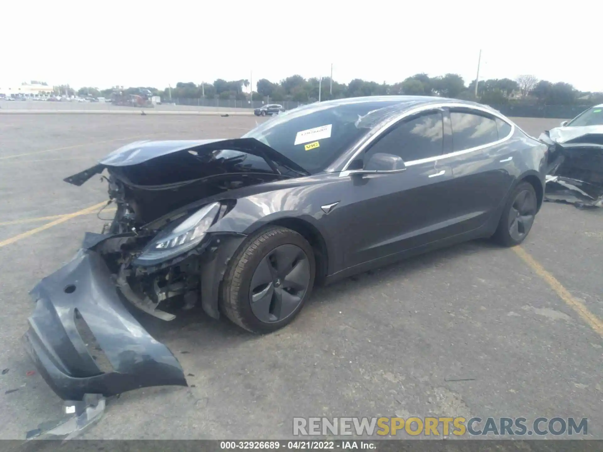 2 Photograph of a damaged car 5YJ3E1EA3LF736684 TESLA MODEL 3 2020