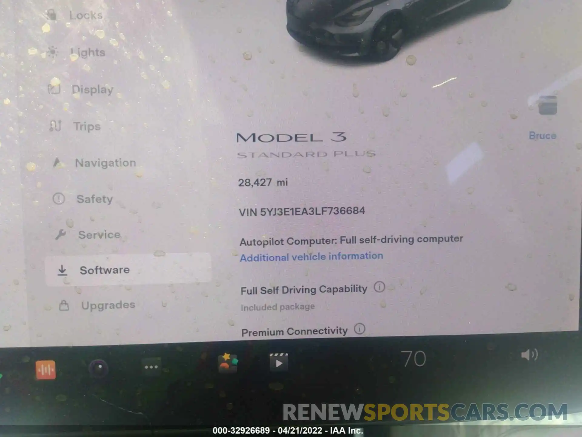 7 Photograph of a damaged car 5YJ3E1EA3LF736684 TESLA MODEL 3 2020