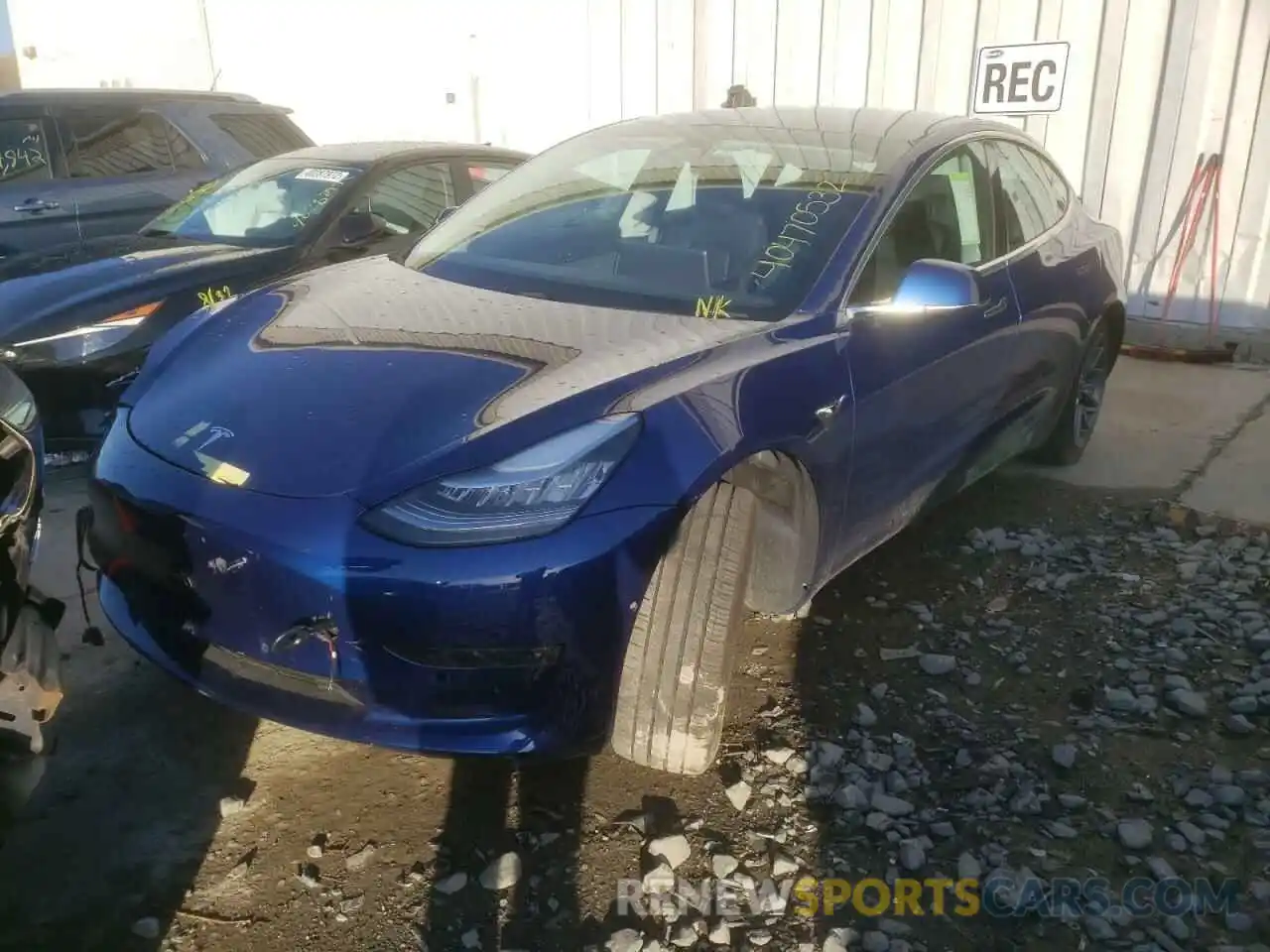 2 Photograph of a damaged car 5YJ3E1EA3LF736832 TESLA MODEL 3 2020