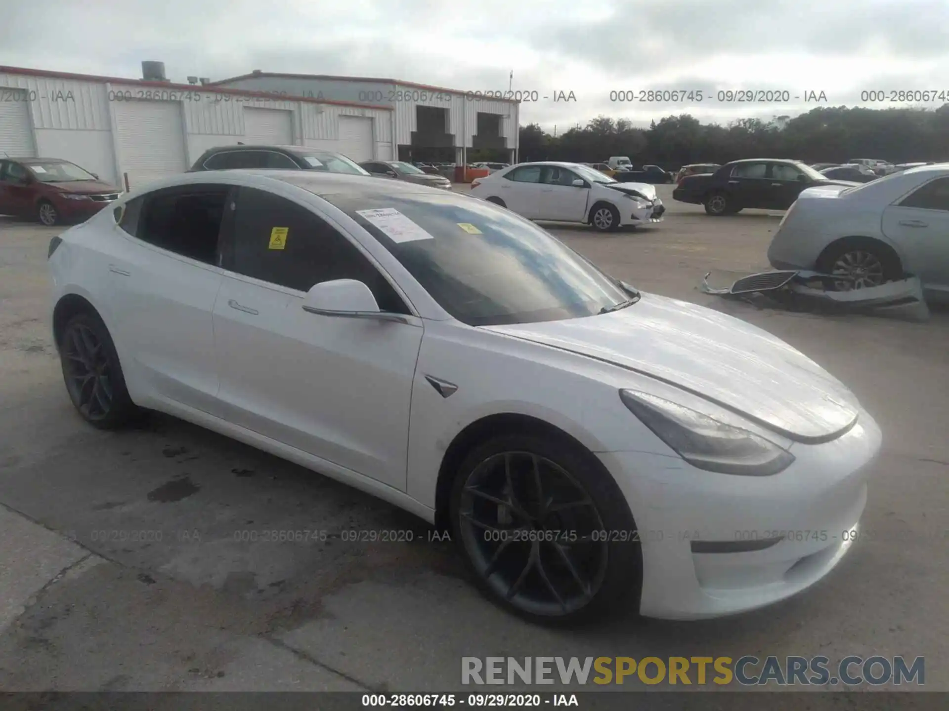 1 Photograph of a damaged car 5YJ3E1EA3LF736975 TESLA MODEL 3 2020