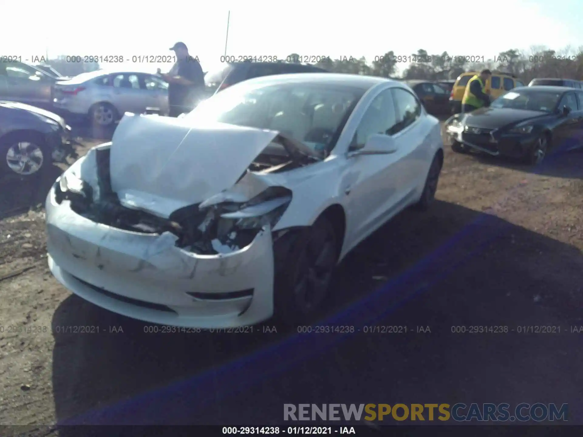 2 Photograph of a damaged car 5YJ3E1EA3LF738189 TESLA MODEL 3 2020