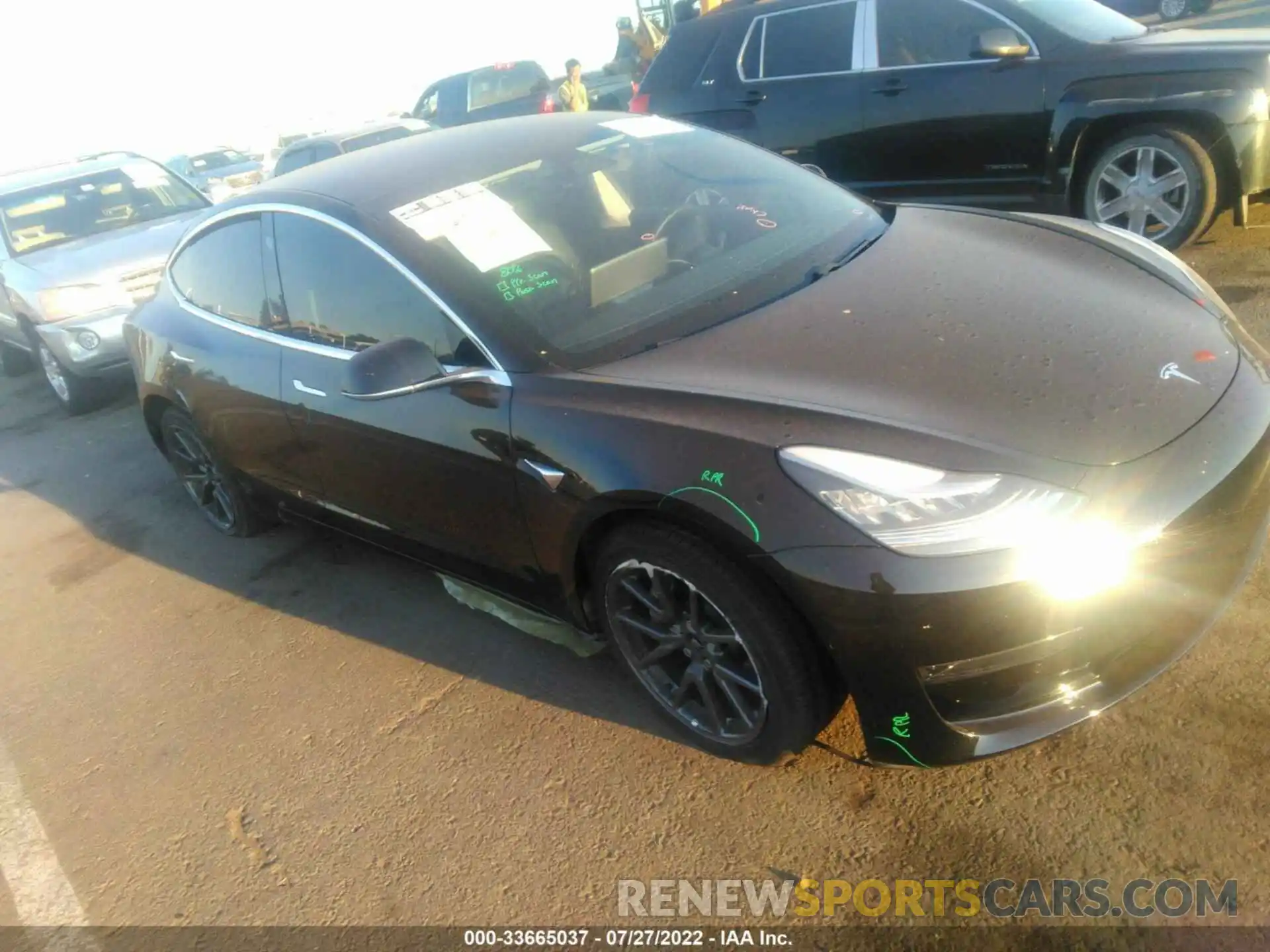 1 Photograph of a damaged car 5YJ3E1EA3LF739214 TESLA MODEL 3 2020