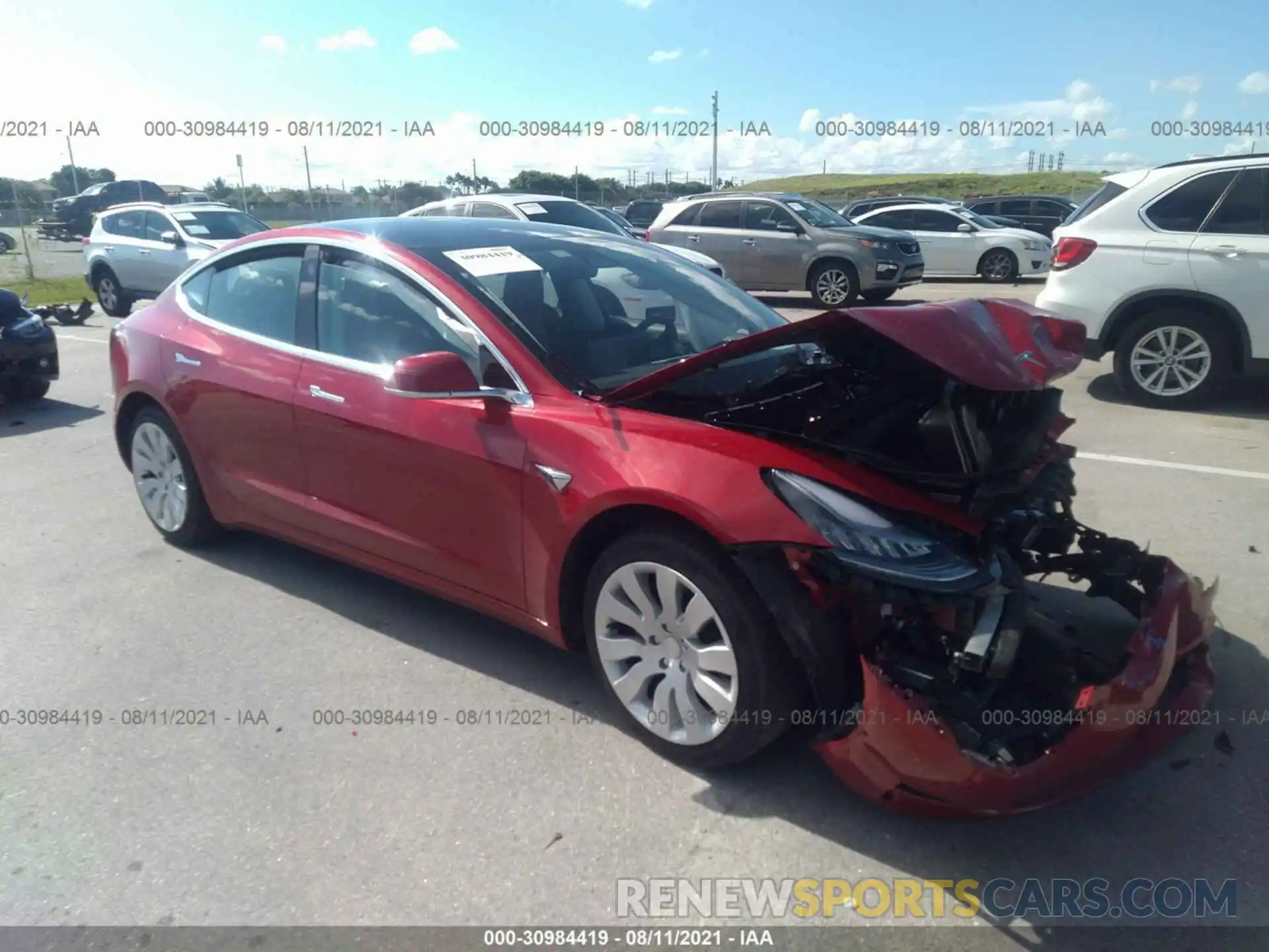 1 Photograph of a damaged car 5YJ3E1EA3LF739651 TESLA MODEL 3 2020