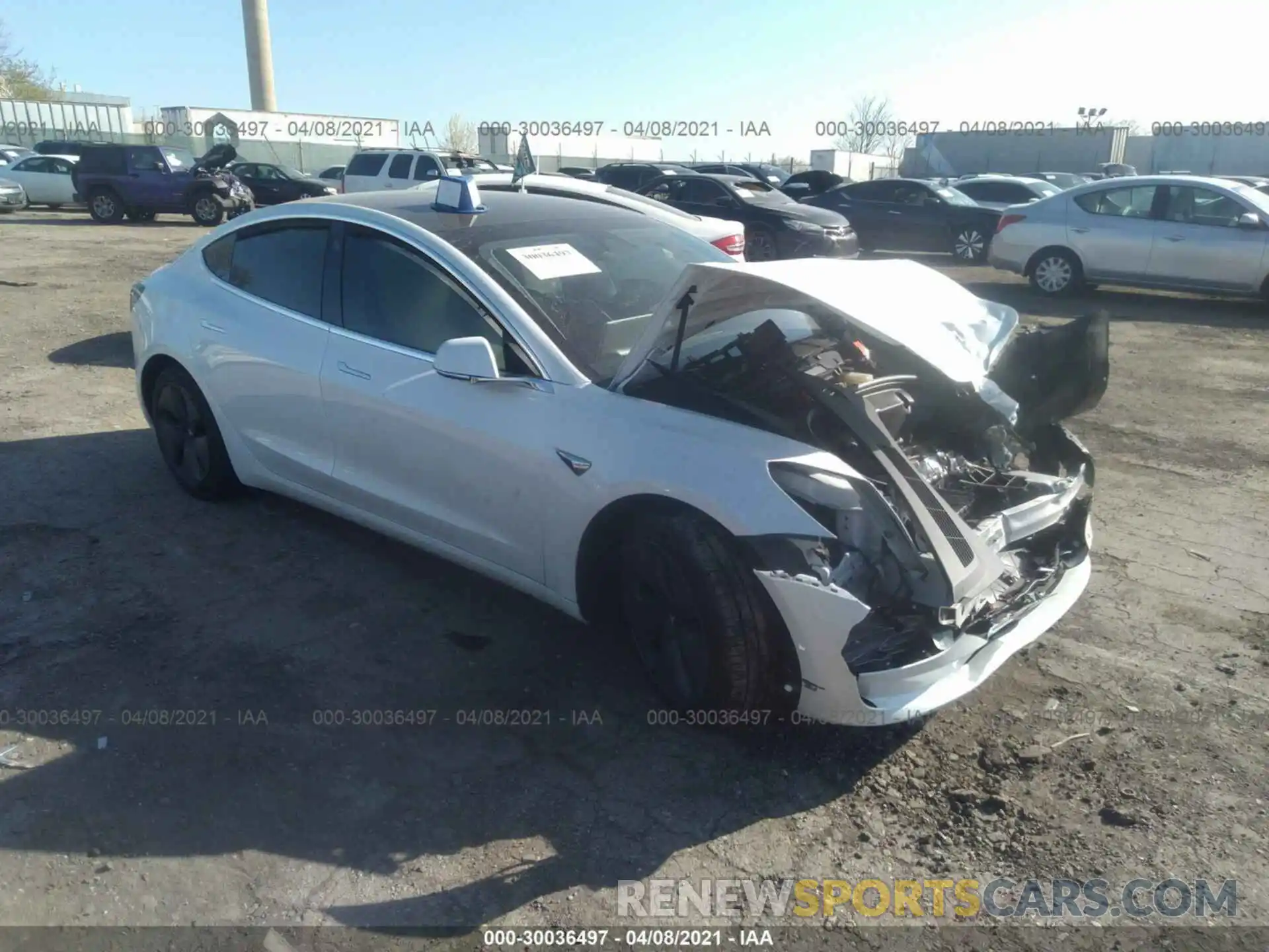 1 Photograph of a damaged car 5YJ3E1EA3LF742971 TESLA MODEL 3 2020