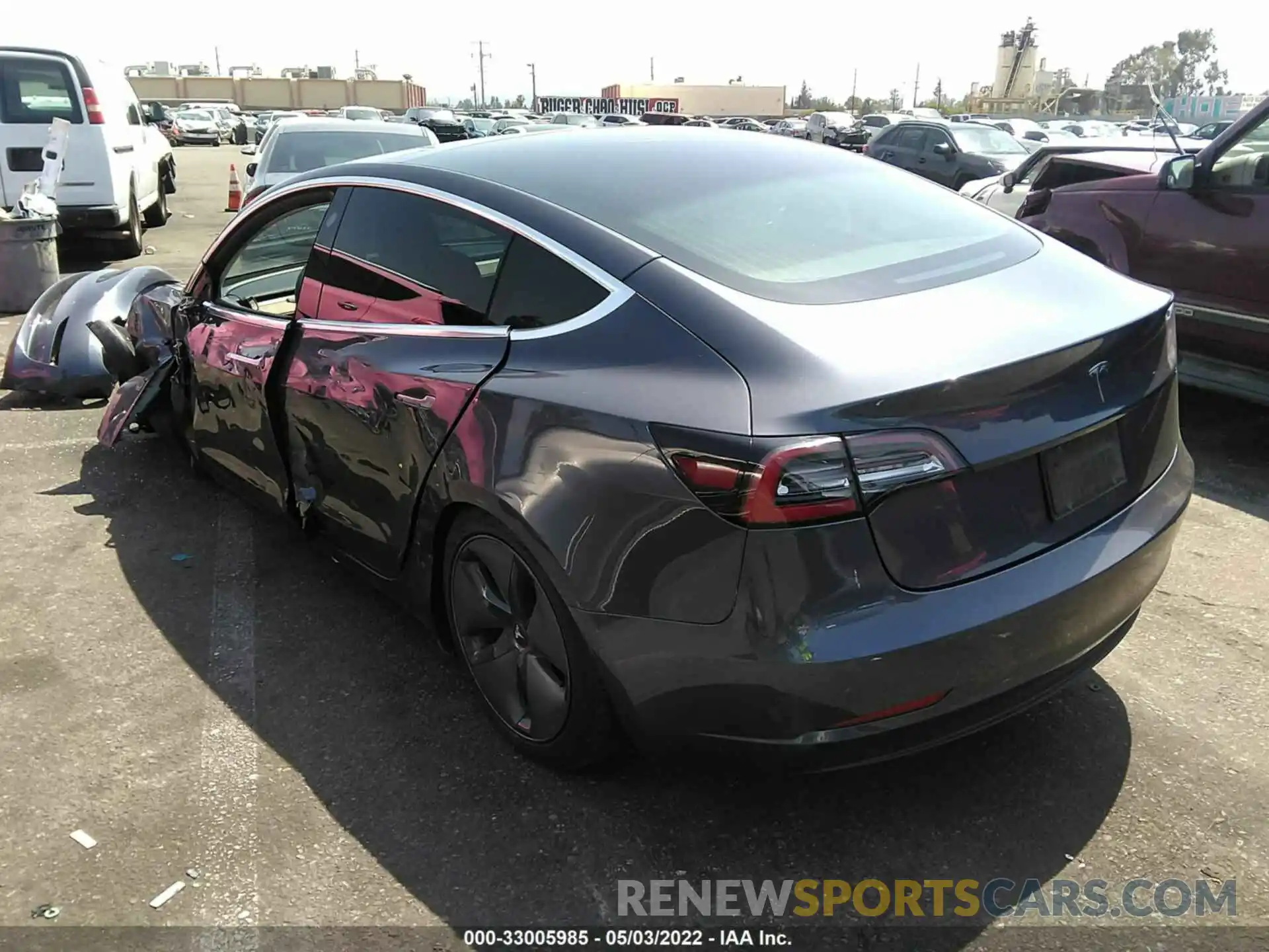 3 Photograph of a damaged car 5YJ3E1EA3LF743487 TESLA MODEL 3 2020