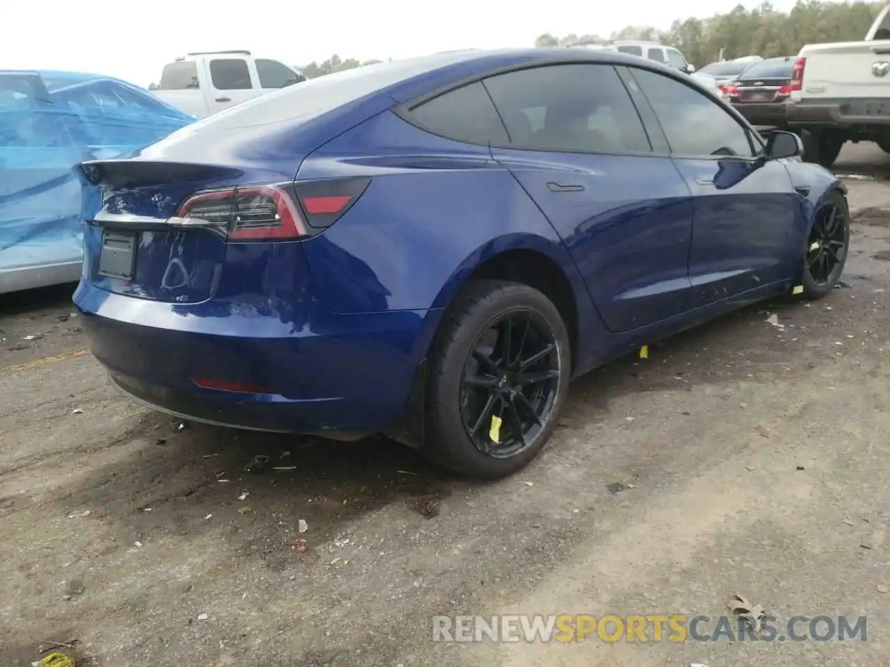 4 Фотография поврежденного автомобиля 5YJ3E1EA3LF743697 TESLA MODEL 3 2020