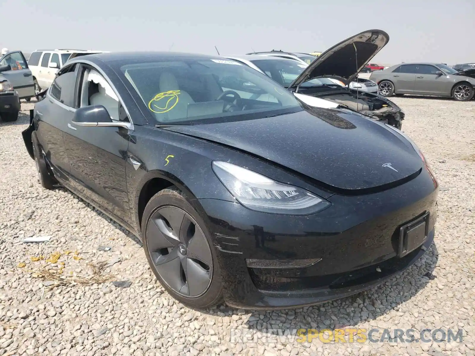 1 Photograph of a damaged car 5YJ3E1EA3LF743912 TESLA MODEL 3 2020