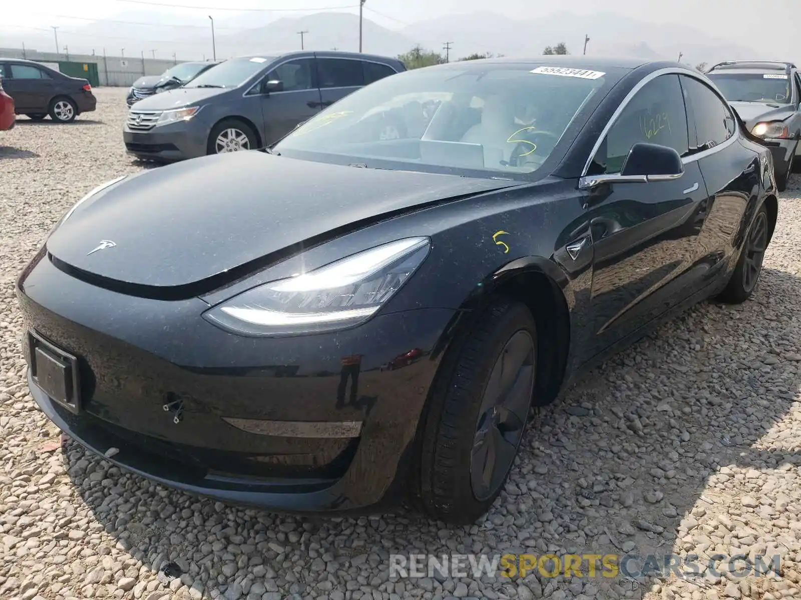 2 Photograph of a damaged car 5YJ3E1EA3LF743912 TESLA MODEL 3 2020