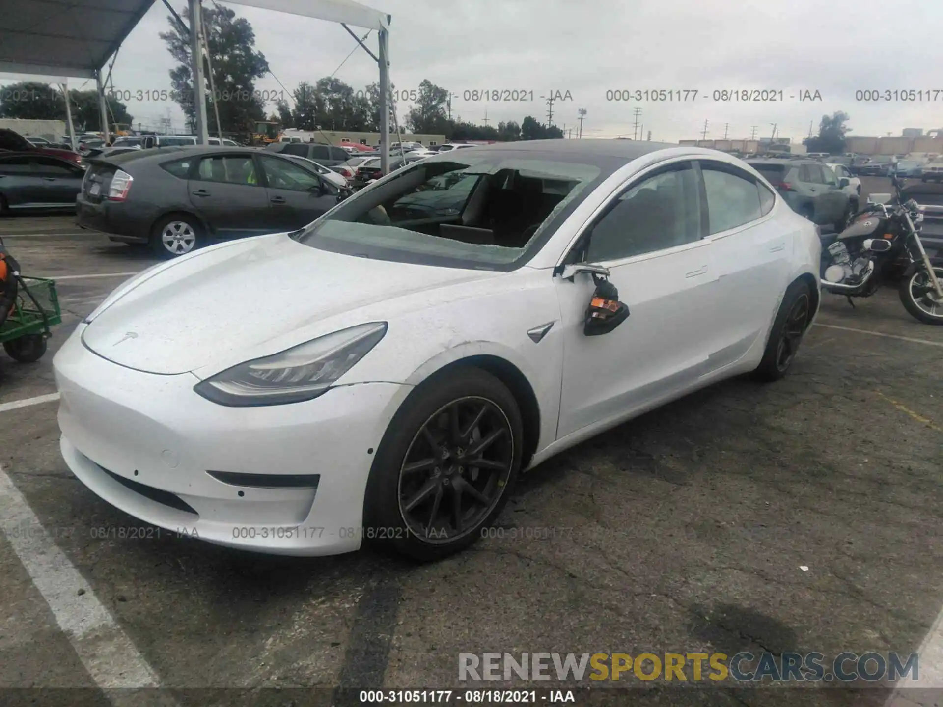 2 Photograph of a damaged car 5YJ3E1EA3LF745241 TESLA MODEL 3 2020