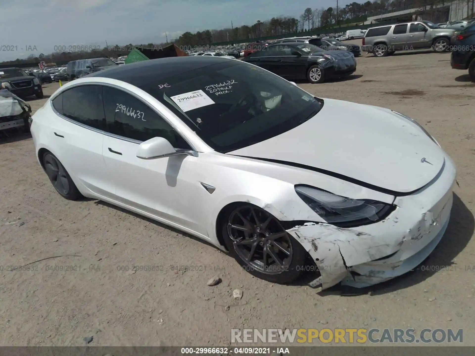 1 Photograph of a damaged car 5YJ3E1EA3LF747085 TESLA MODEL 3 2020