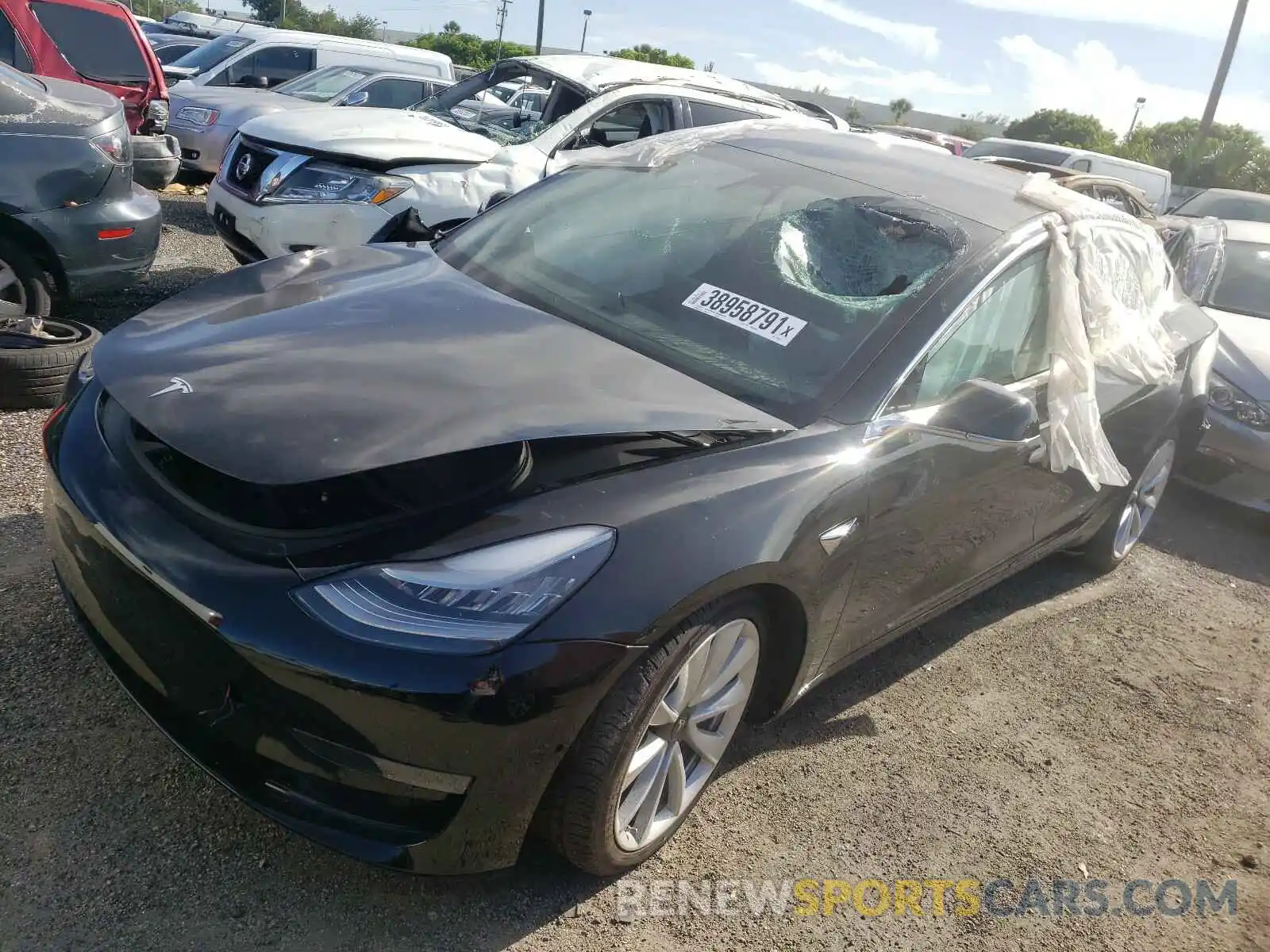 2 Photograph of a damaged car 5YJ3E1EA3LF797422 TESLA MODEL 3 2020