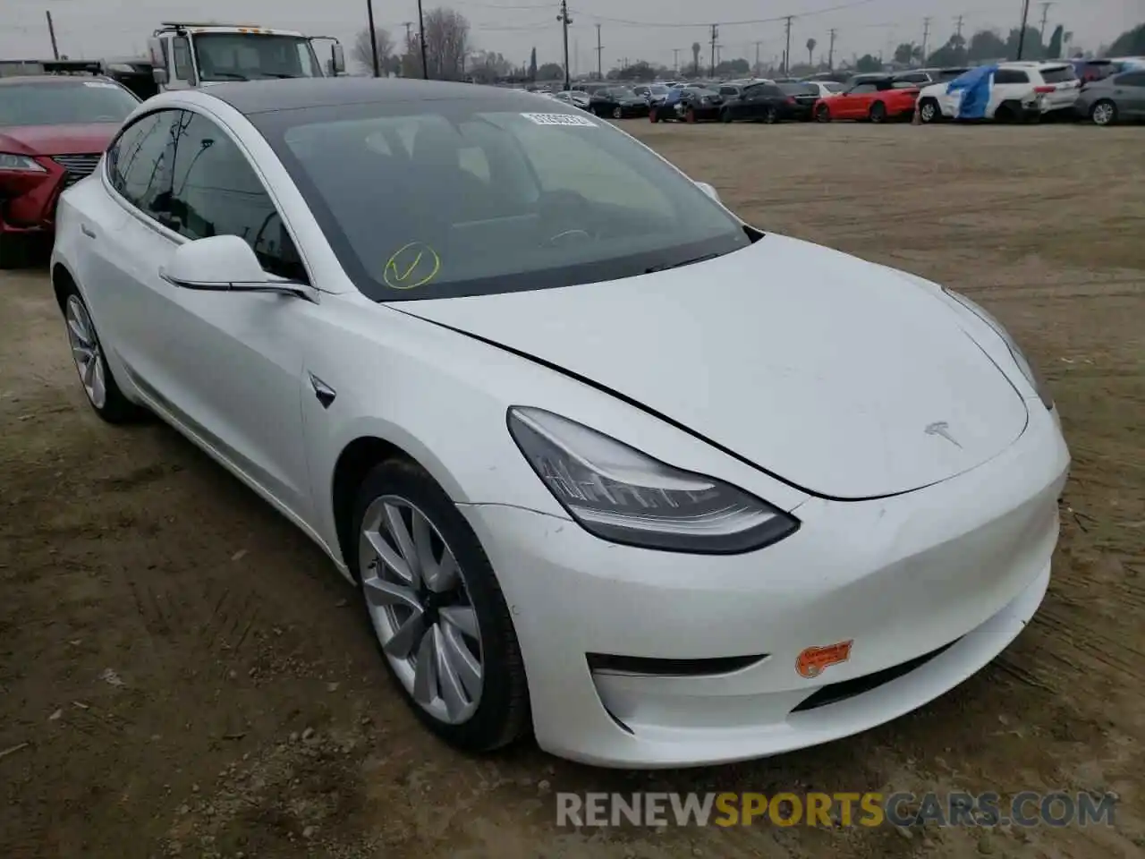 1 Photograph of a damaged car 5YJ3E1EA3LF797498 TESLA MODEL 3 2020