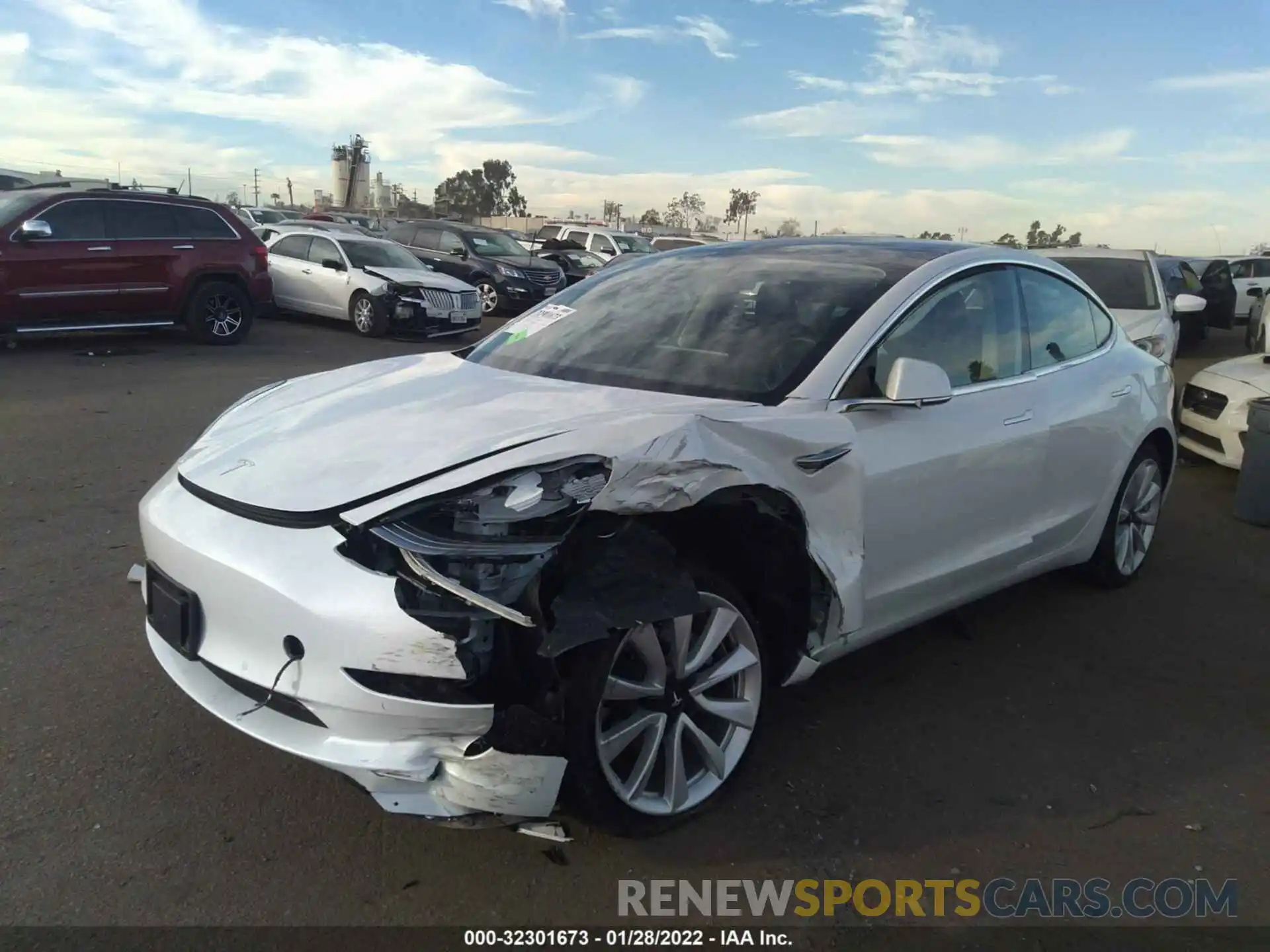 2 Photograph of a damaged car 5YJ3E1EA3LF797503 TESLA MODEL 3 2020