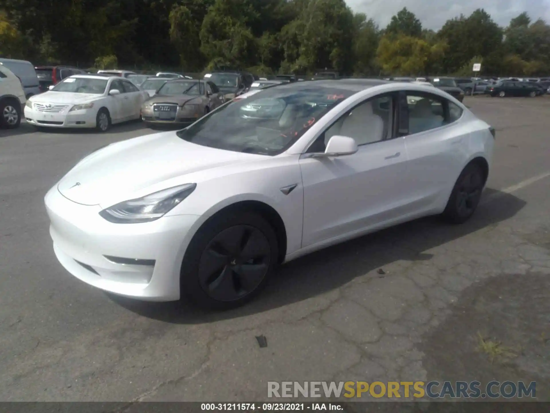 2 Photograph of a damaged car 5YJ3E1EA3LF797744 TESLA MODEL 3 2020