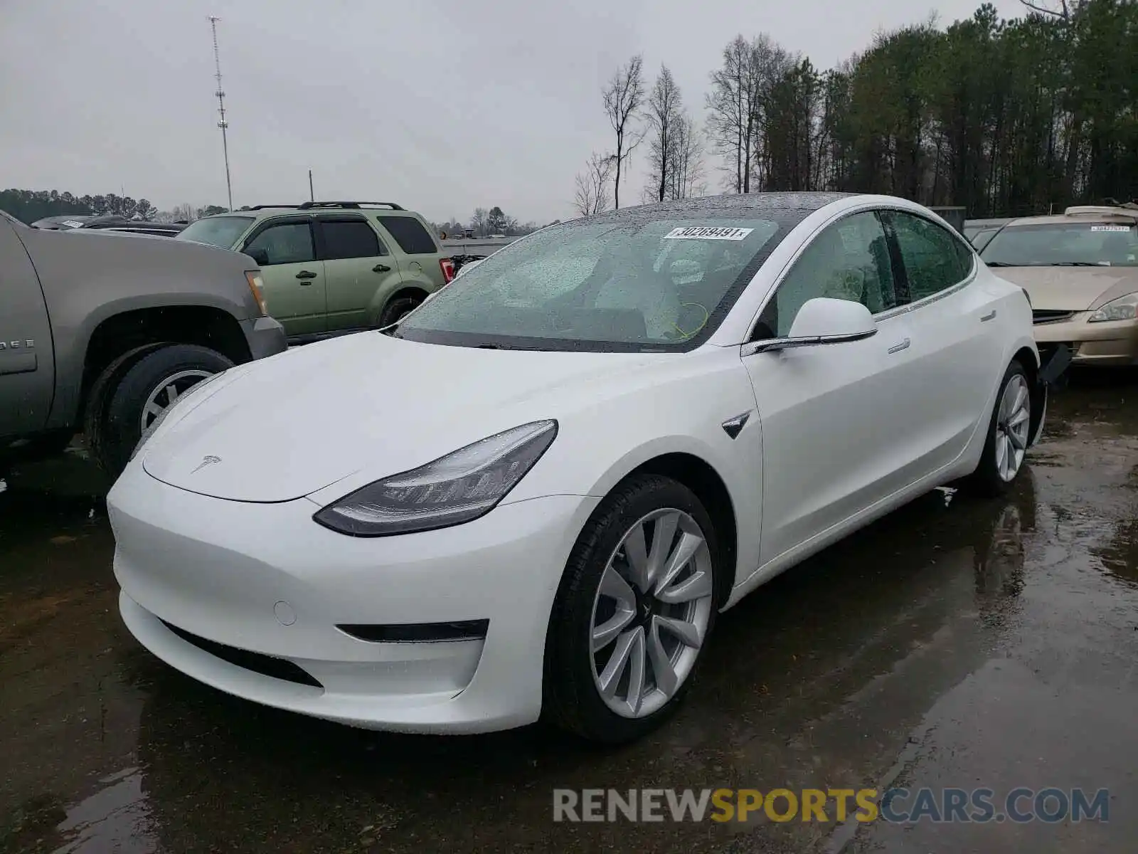 2 Photograph of a damaged car 5YJ3E1EA3LF798005 TESLA MODEL 3 2020