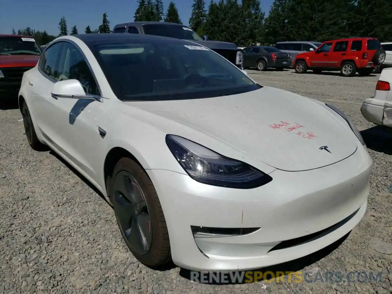 1 Photograph of a damaged car 5YJ3E1EA3LF804336 TESLA MODEL 3 2020