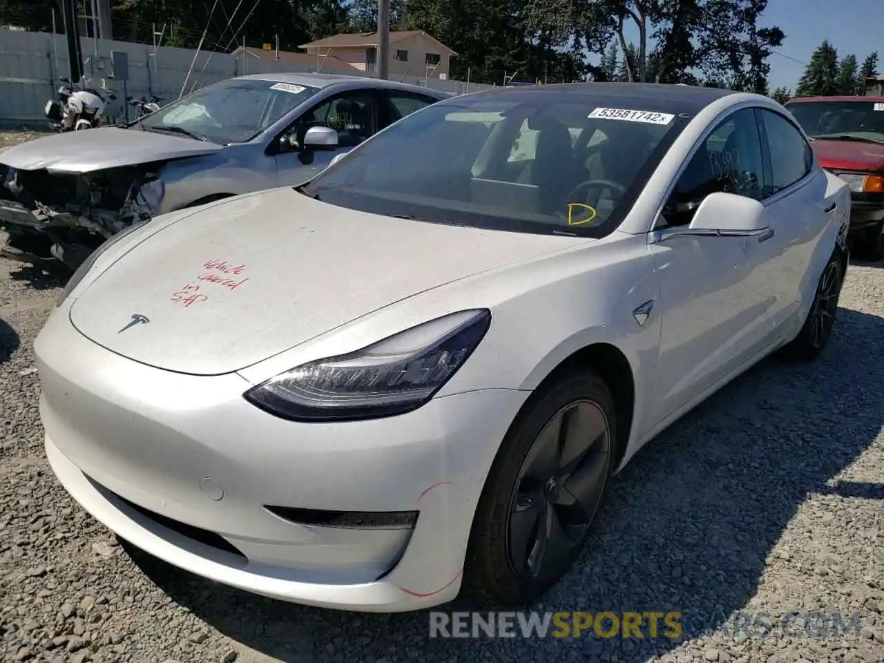 2 Photograph of a damaged car 5YJ3E1EA3LF804336 TESLA MODEL 3 2020