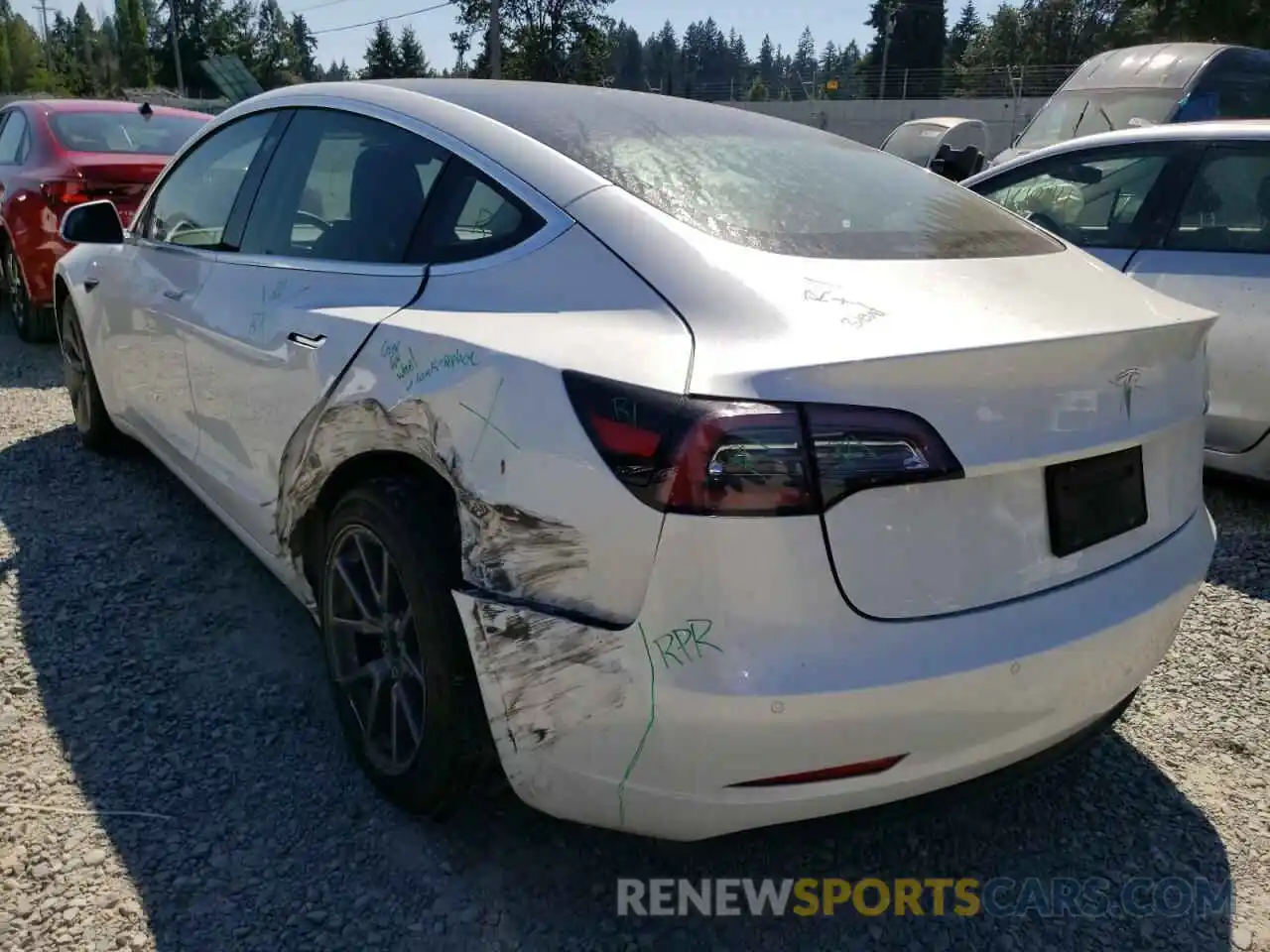 3 Photograph of a damaged car 5YJ3E1EA3LF804336 TESLA MODEL 3 2020