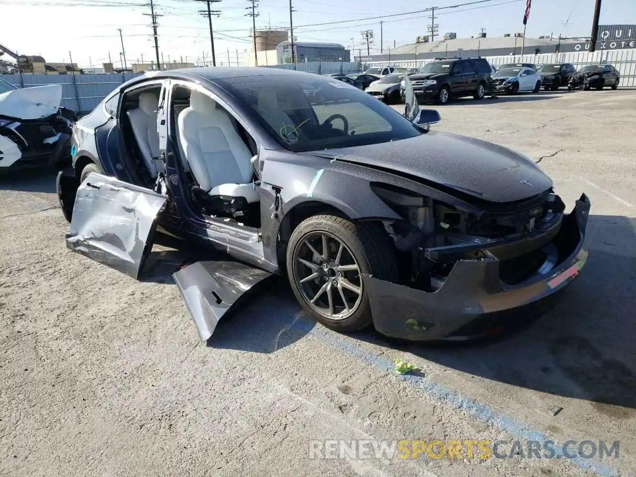 1 Photograph of a damaged car 5YJ3E1EA3LF804823 TESLA MODEL 3 2020