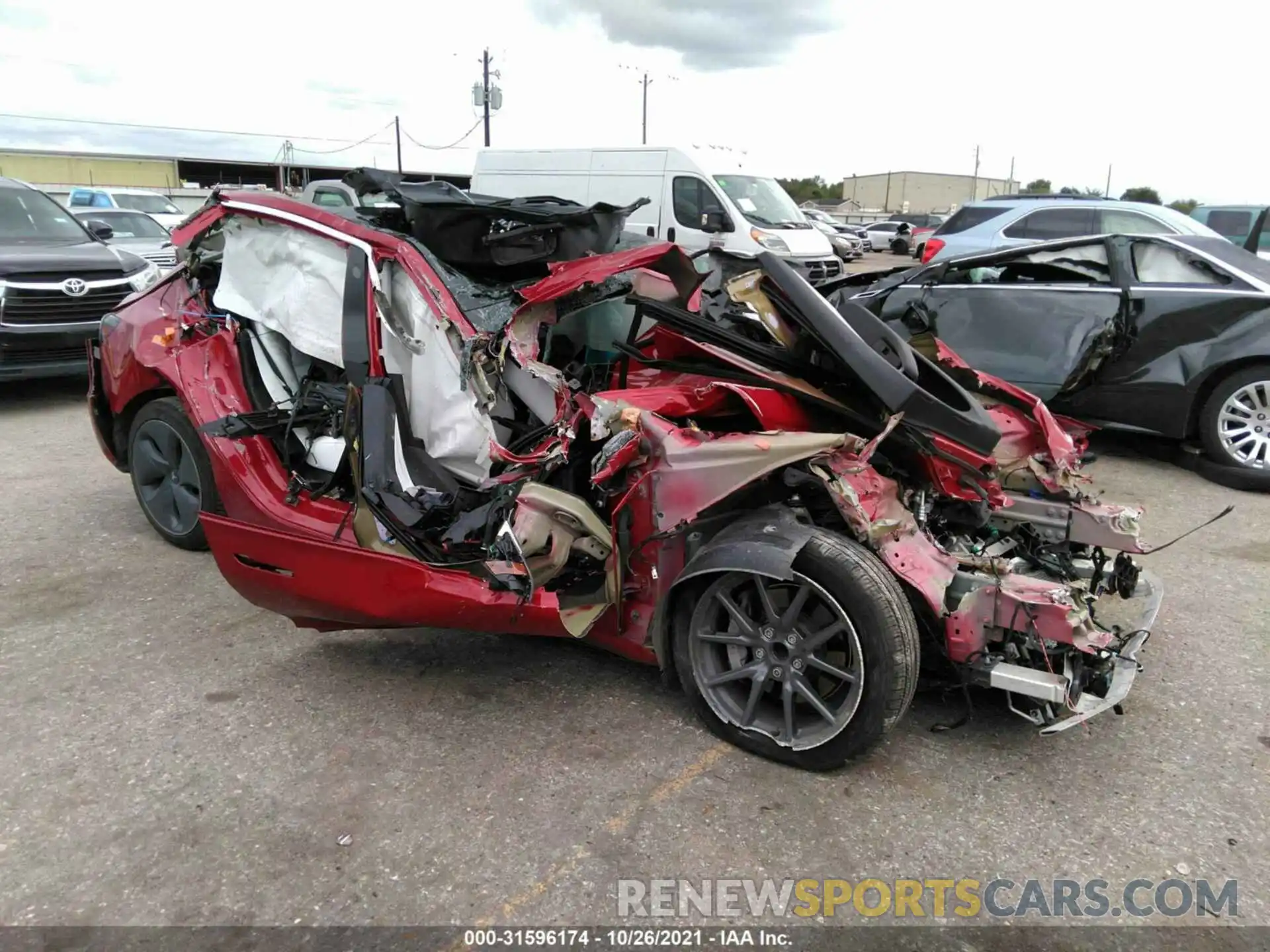 1 Photograph of a damaged car 5YJ3E1EA3LF804854 TESLA MODEL 3 2020