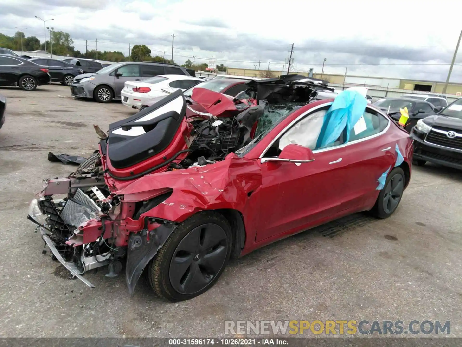 2 Photograph of a damaged car 5YJ3E1EA3LF804854 TESLA MODEL 3 2020