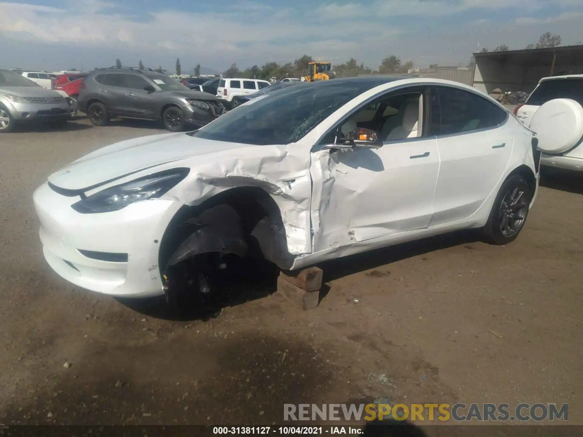 2 Photograph of a damaged car 5YJ3E1EA3LF805034 TESLA MODEL 3 2020