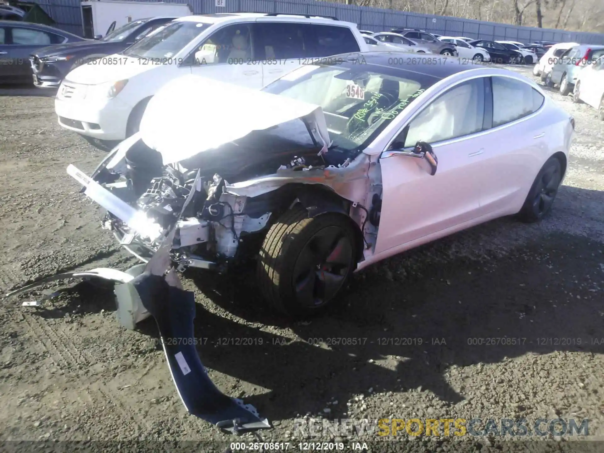 2 Photograph of a damaged car 5YJ3E1EA4LF504238 TESLA MODEL 3 2020