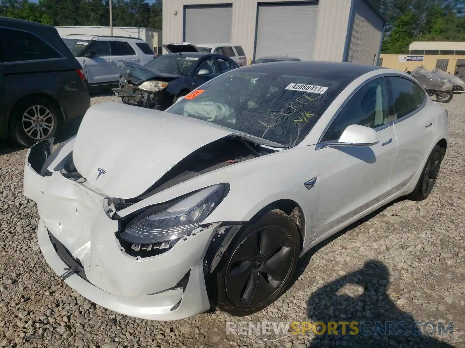 2 Photograph of a damaged car 5YJ3E1EA4LF504949 TESLA MODEL 3 2020