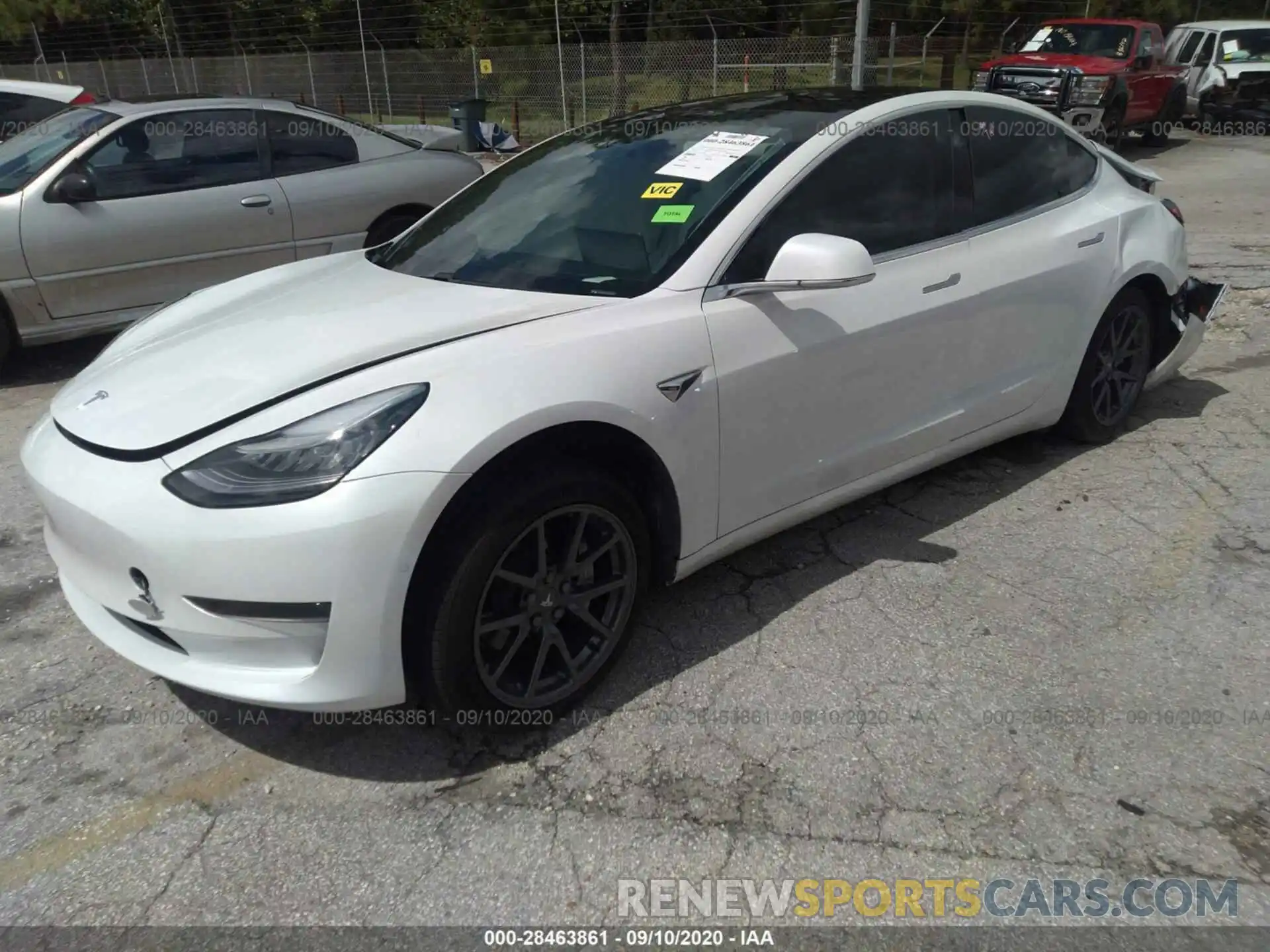 2 Photograph of a damaged car 5YJ3E1EA4LF509634 TESLA MODEL 3 2020