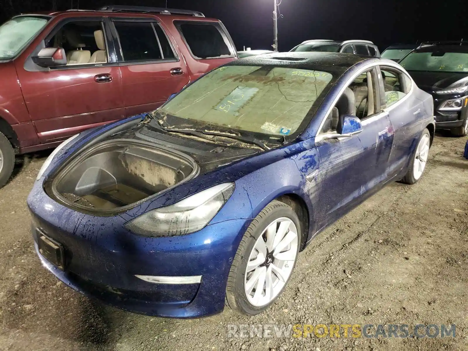 2 Photograph of a damaged car 5YJ3E1EA4LF590876 TESLA MODEL 3 2020