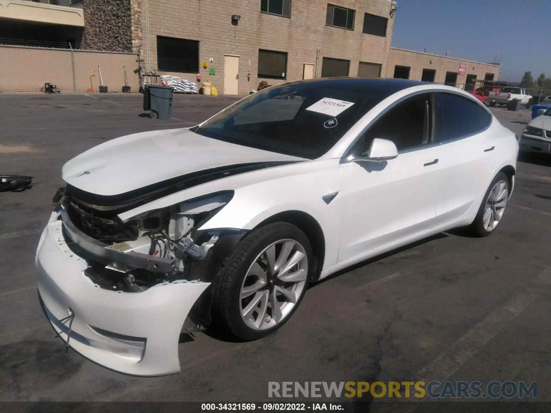 2 Photograph of a damaged car 5YJ3E1EA4LF590974 TESLA MODEL 3 2020