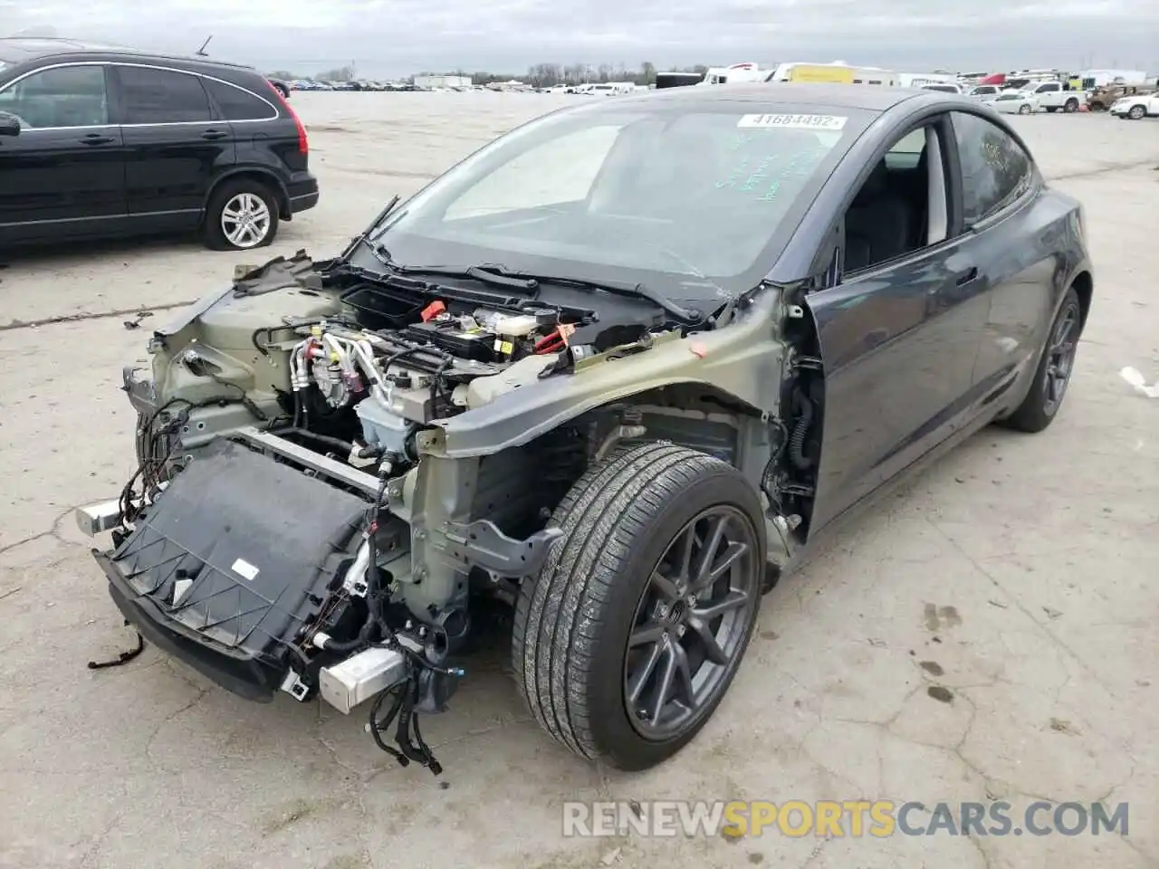 2 Photograph of a damaged car 5YJ3E1EA4LF596967 TESLA MODEL 3 2020