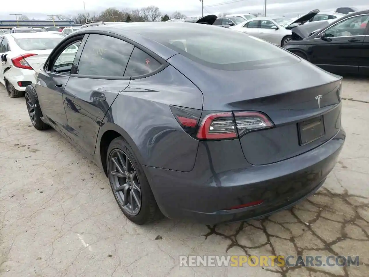 3 Photograph of a damaged car 5YJ3E1EA4LF596967 TESLA MODEL 3 2020