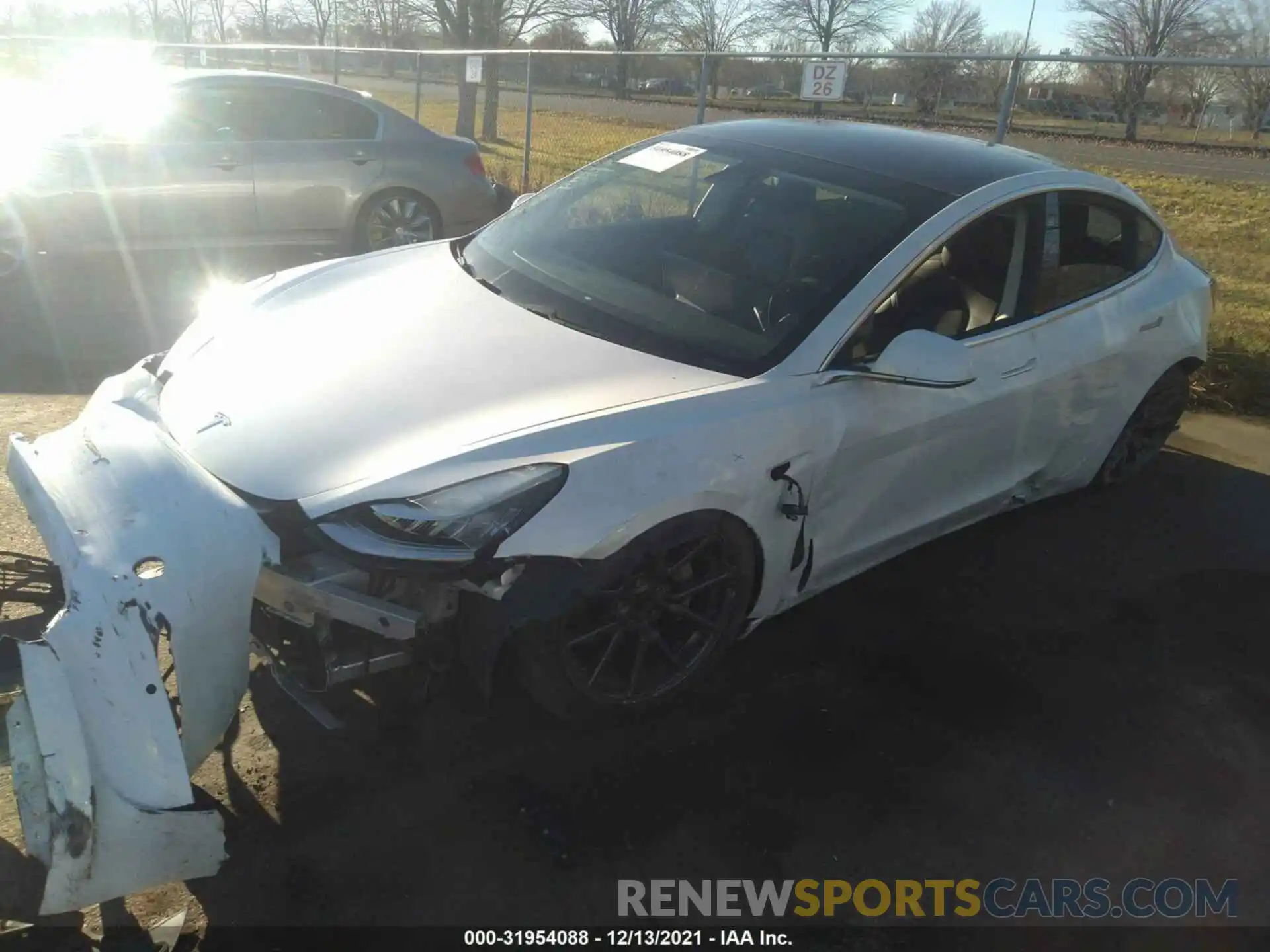 2 Photograph of a damaged car 5YJ3E1EA4LF597519 TESLA MODEL 3 2020