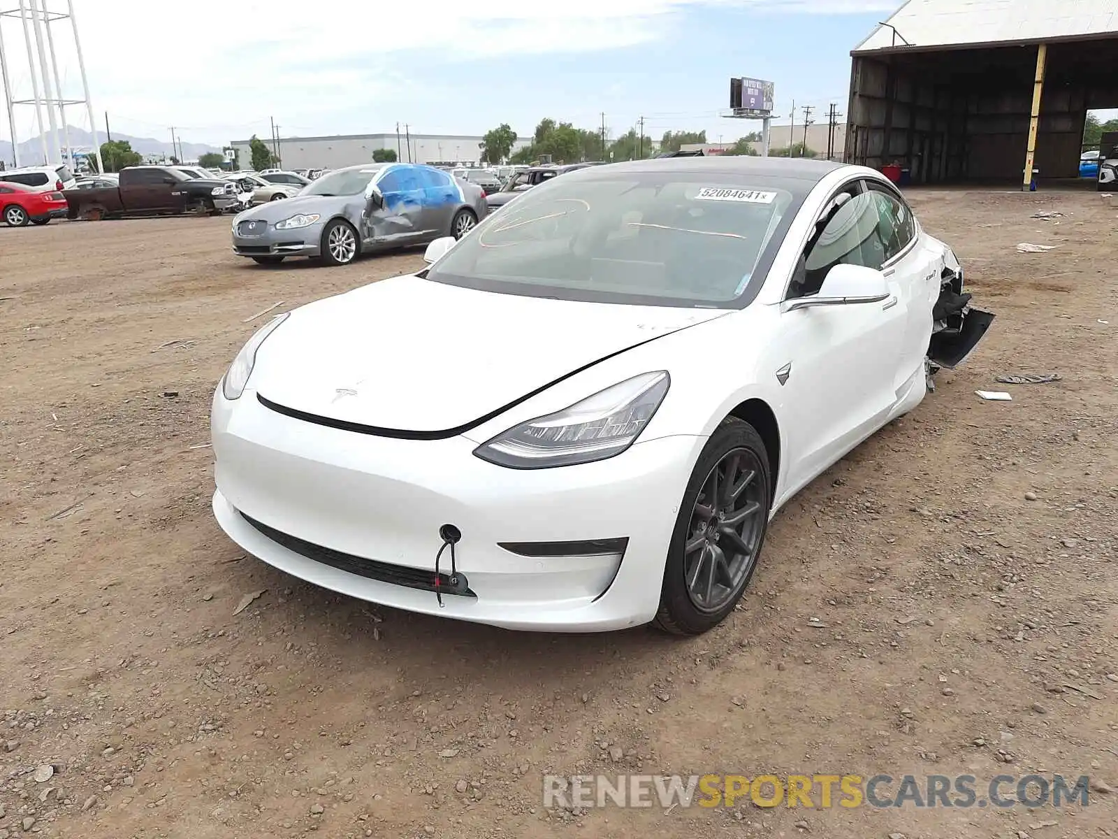 2 Photograph of a damaged car 5YJ3E1EA4LF598055 TESLA MODEL 3 2020