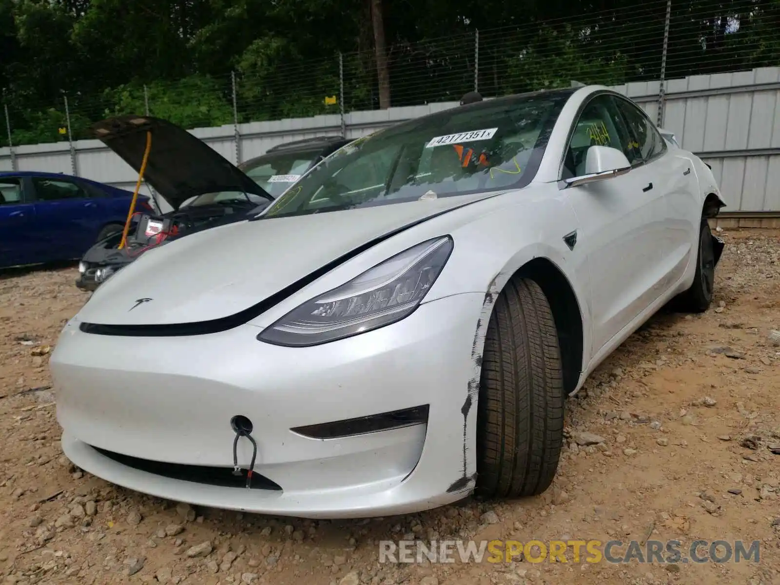 2 Photograph of a damaged car 5YJ3E1EA4LF598993 TESLA MODEL 3 2020